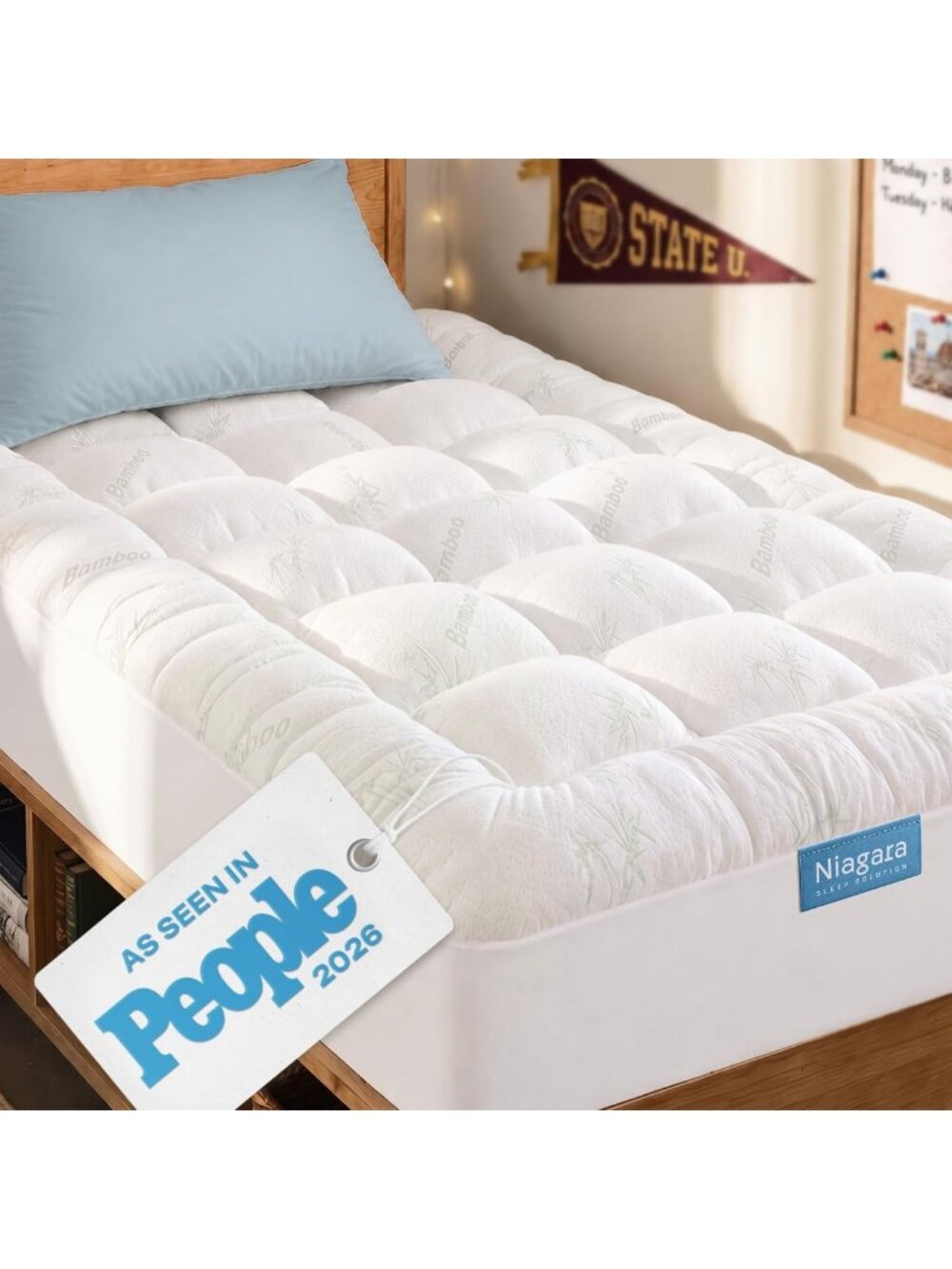 Ultra Soft Twin XL Mattress Topper for Back Pain Relief & Comfort - Sleep